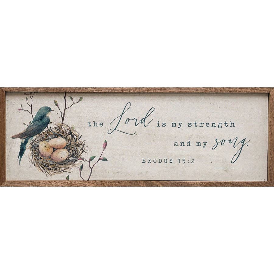 The Lord Is My Strength Bird Nest Exodus 15 2 Whitewash