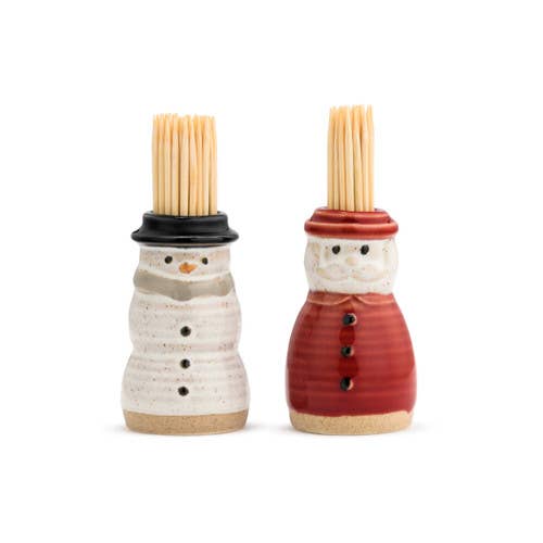Snow Day Toothpick Holders - 2 Assorted