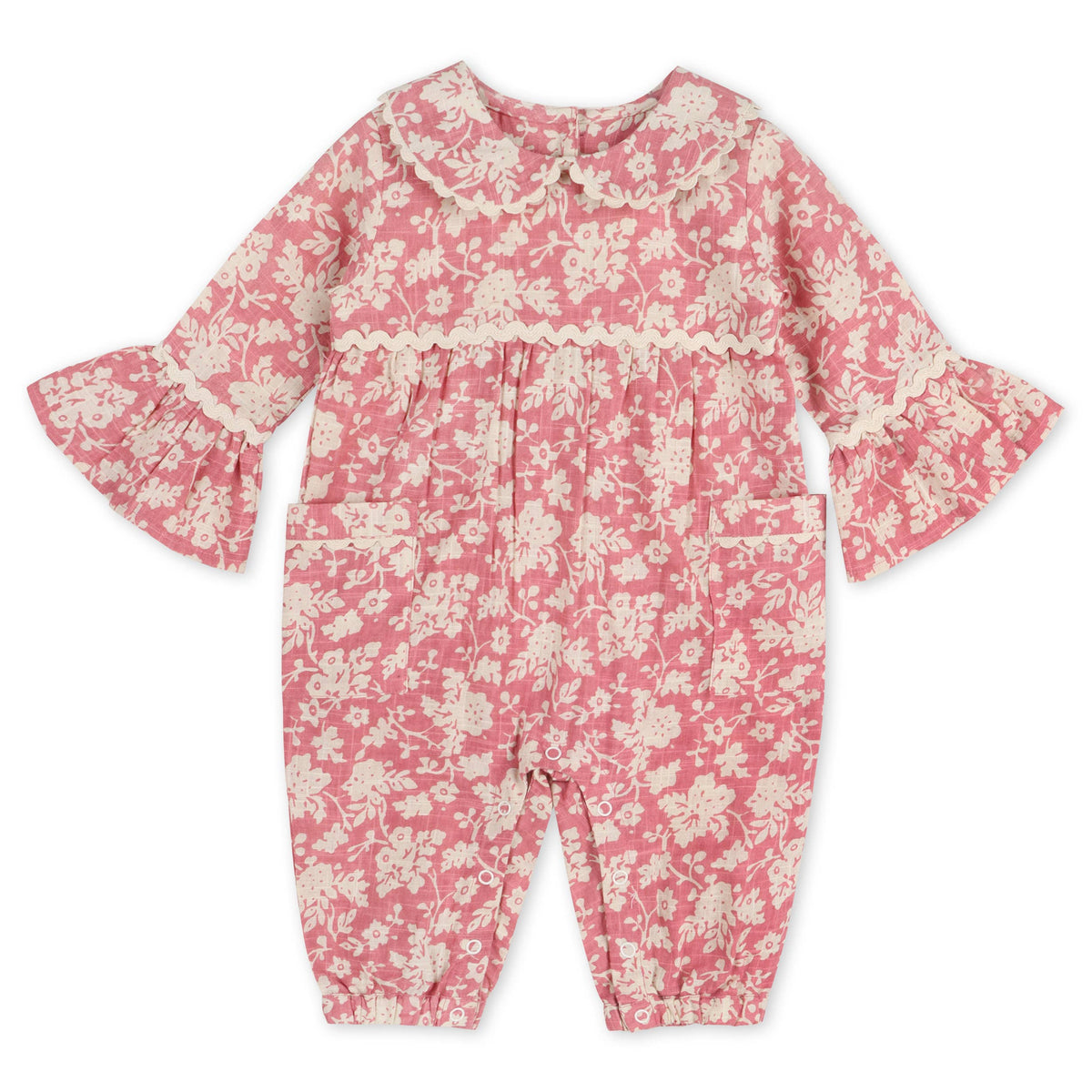 Beatrice Floral Baby Jumpsuit & Headband (Organic Cotton)