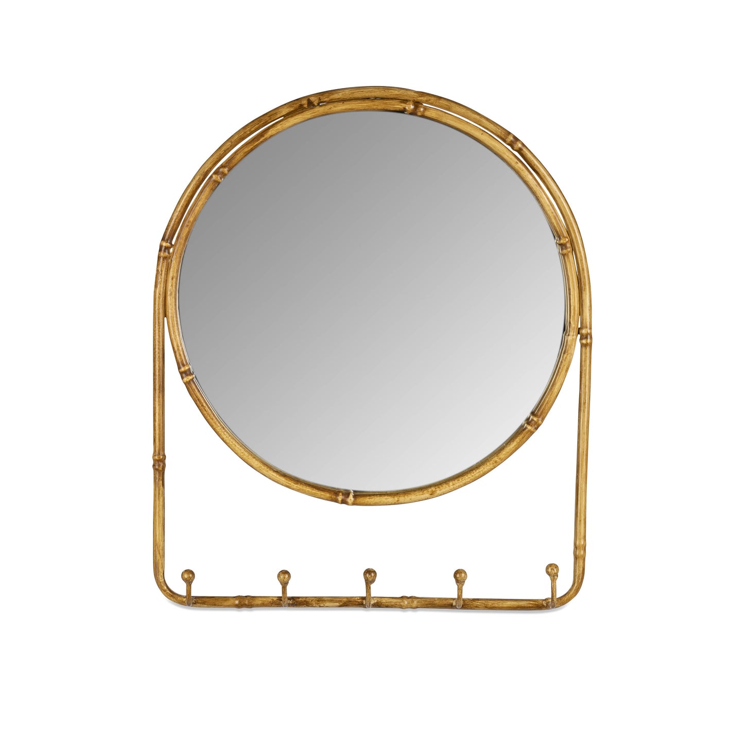 Last Call Brown Metal Wall Mirror w/Hook