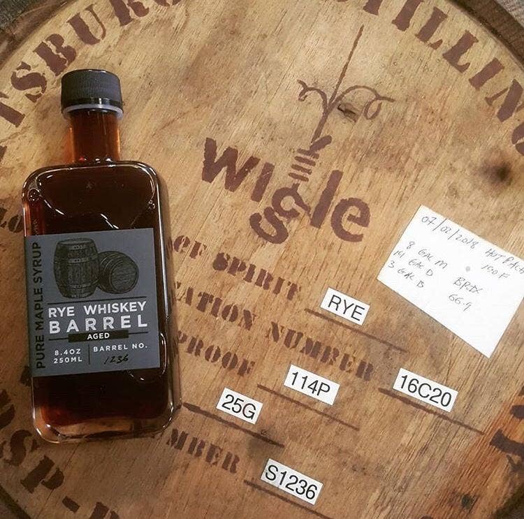 Rye Whiskey Barrel Aged Maple Syrup - 8.4oz - 250ML