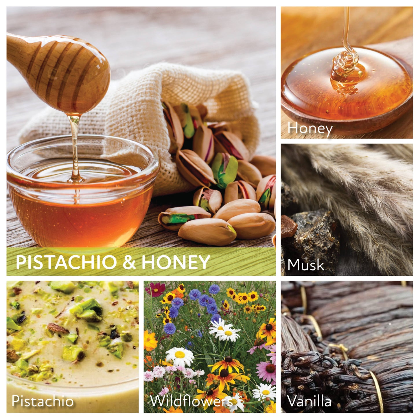 Pistachio & Honey – 34oz Strong Scented Gift Jar Candle
