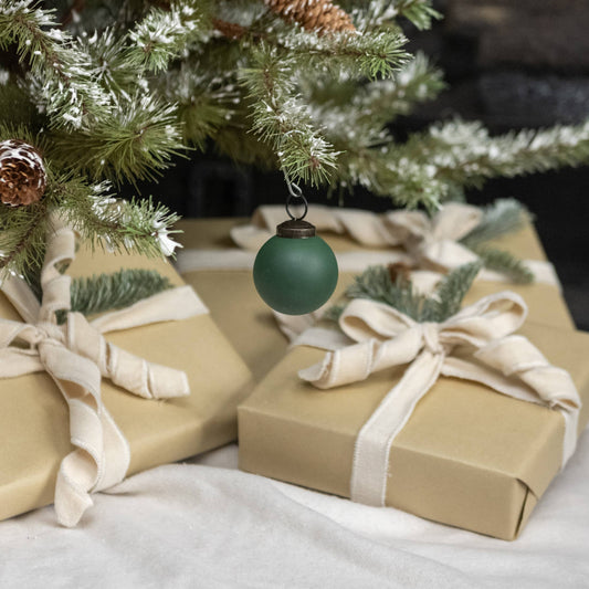 2" PINE GREEN KUGEL ORNAMENT