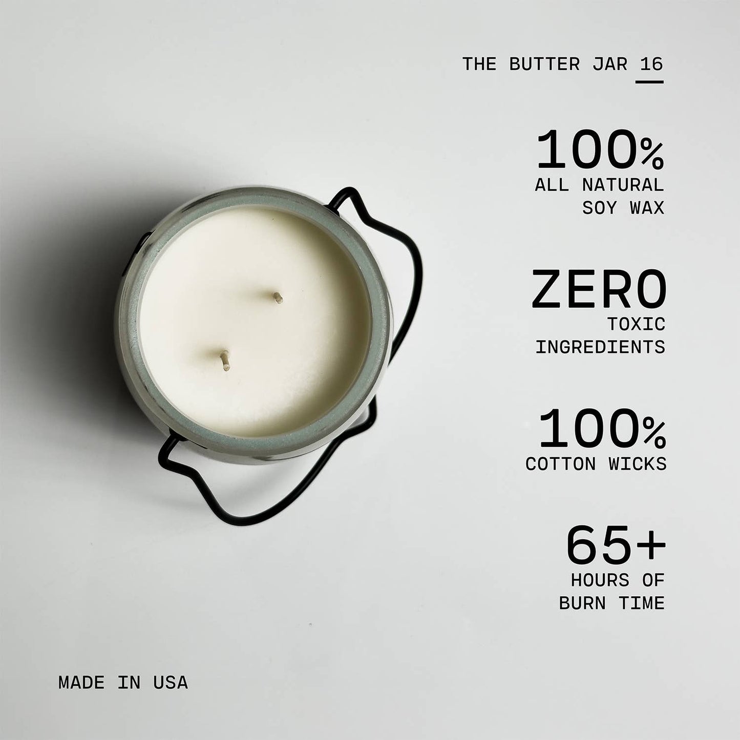 16 oz Butter Jar Candle: Oatmeal, Milk & Honey