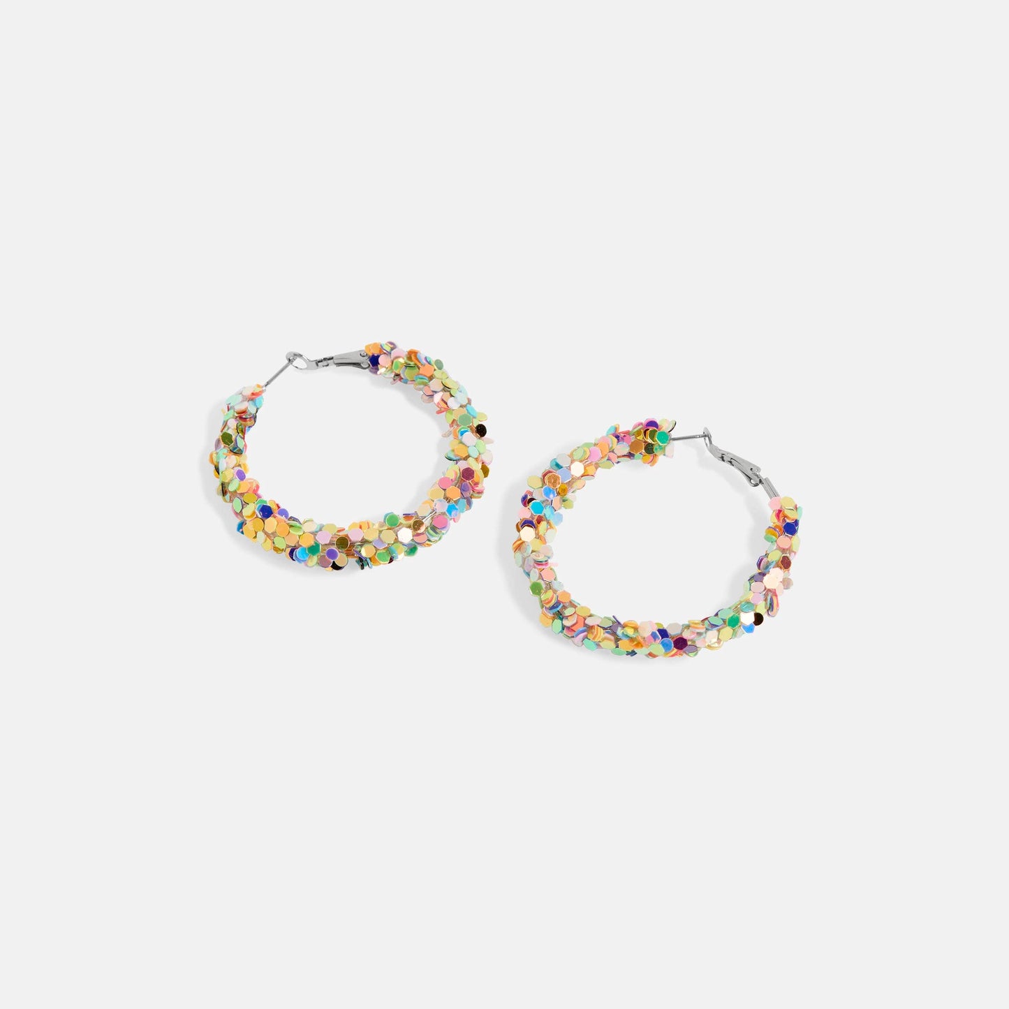 Confetti Shimmer Hoop Earrings - Multi
