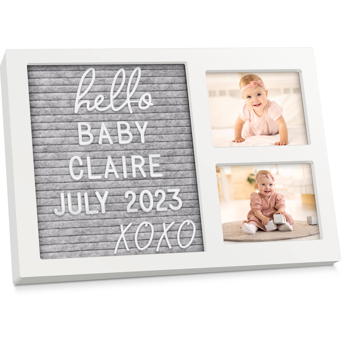 KeaBabies Heartfelt Picture Frame with Felt Letterboard