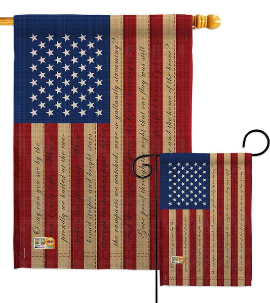 Star Spangled Americana and Stripes USA Decor Flag