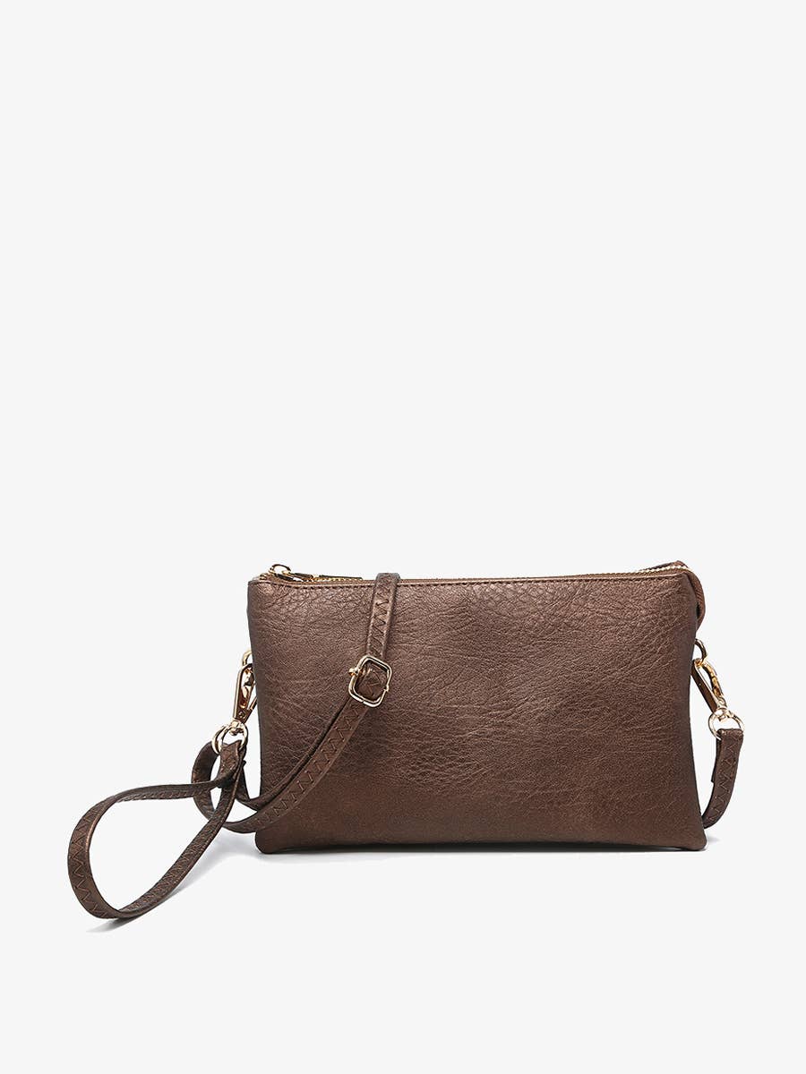 M013 Riley Monogrammable 3 Compartment Crossbody/Wristlet
