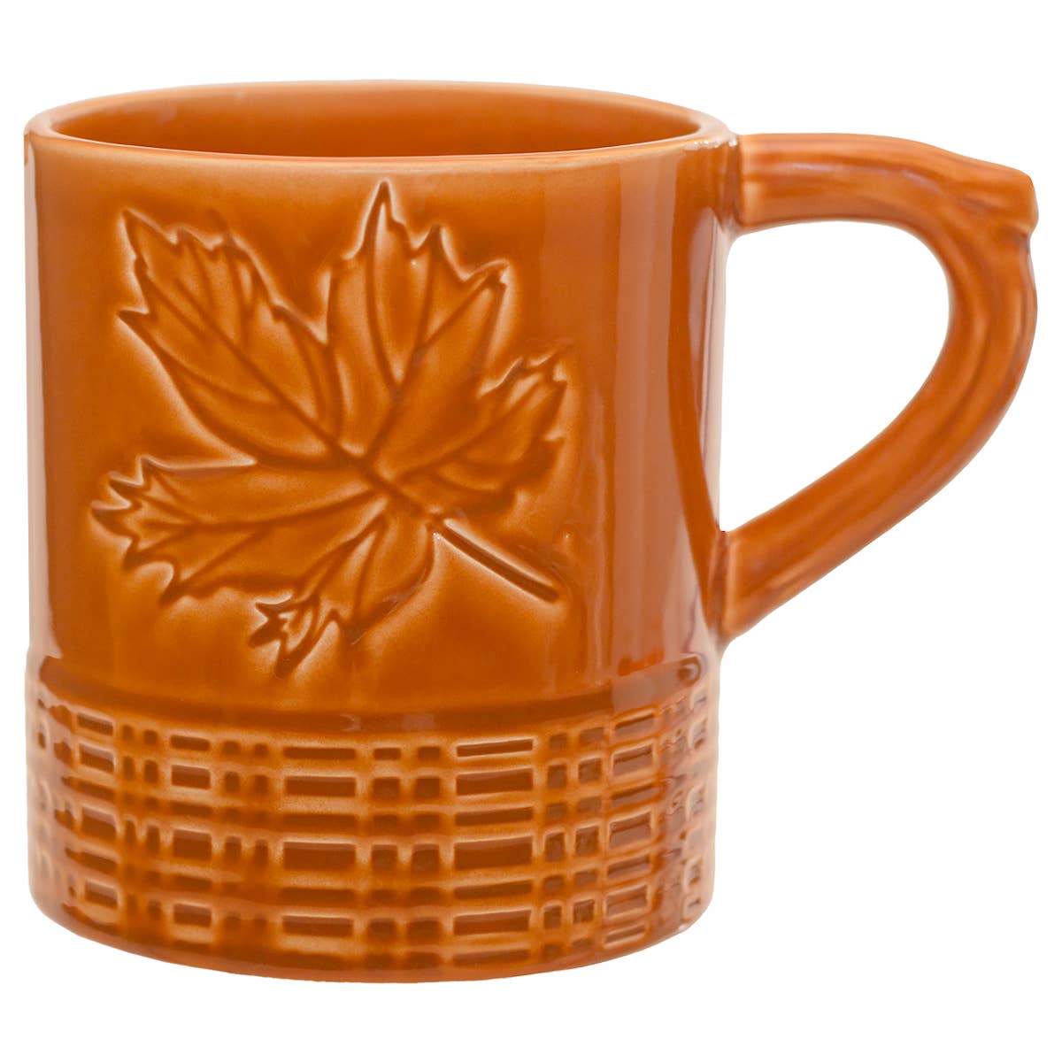 24 oz Orange Leaf Embossed Jumbo Mug Fall