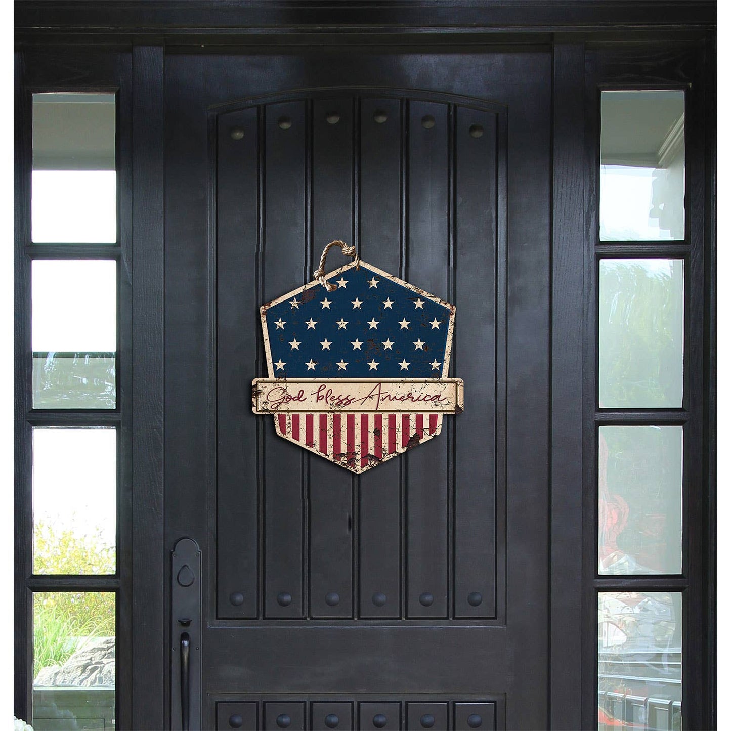 God Bless America Vintage Badge Sign