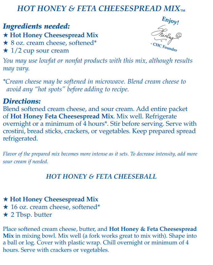 Hot Honey & Feta Cheesespread Mix