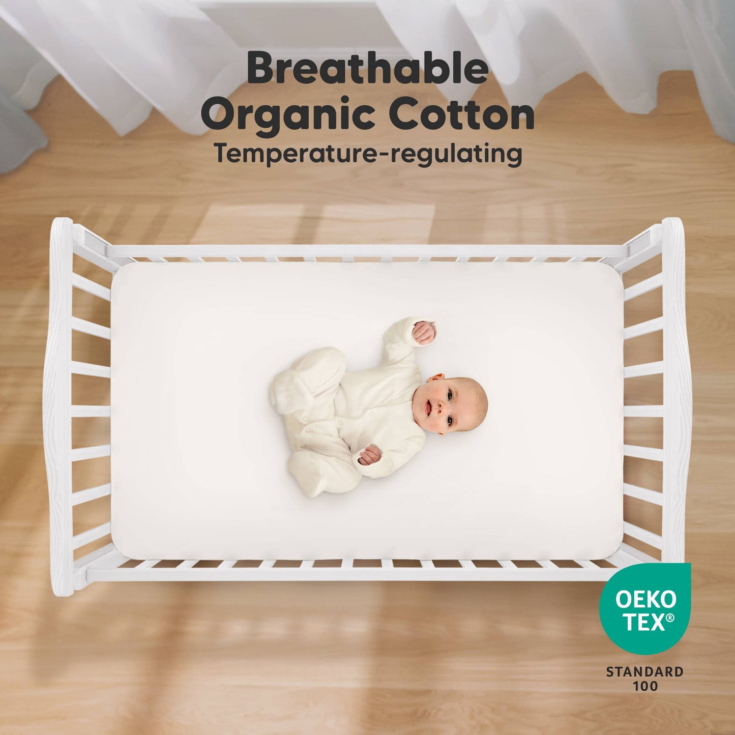 2-pack Organic Cotton Fitted Crib Sheet