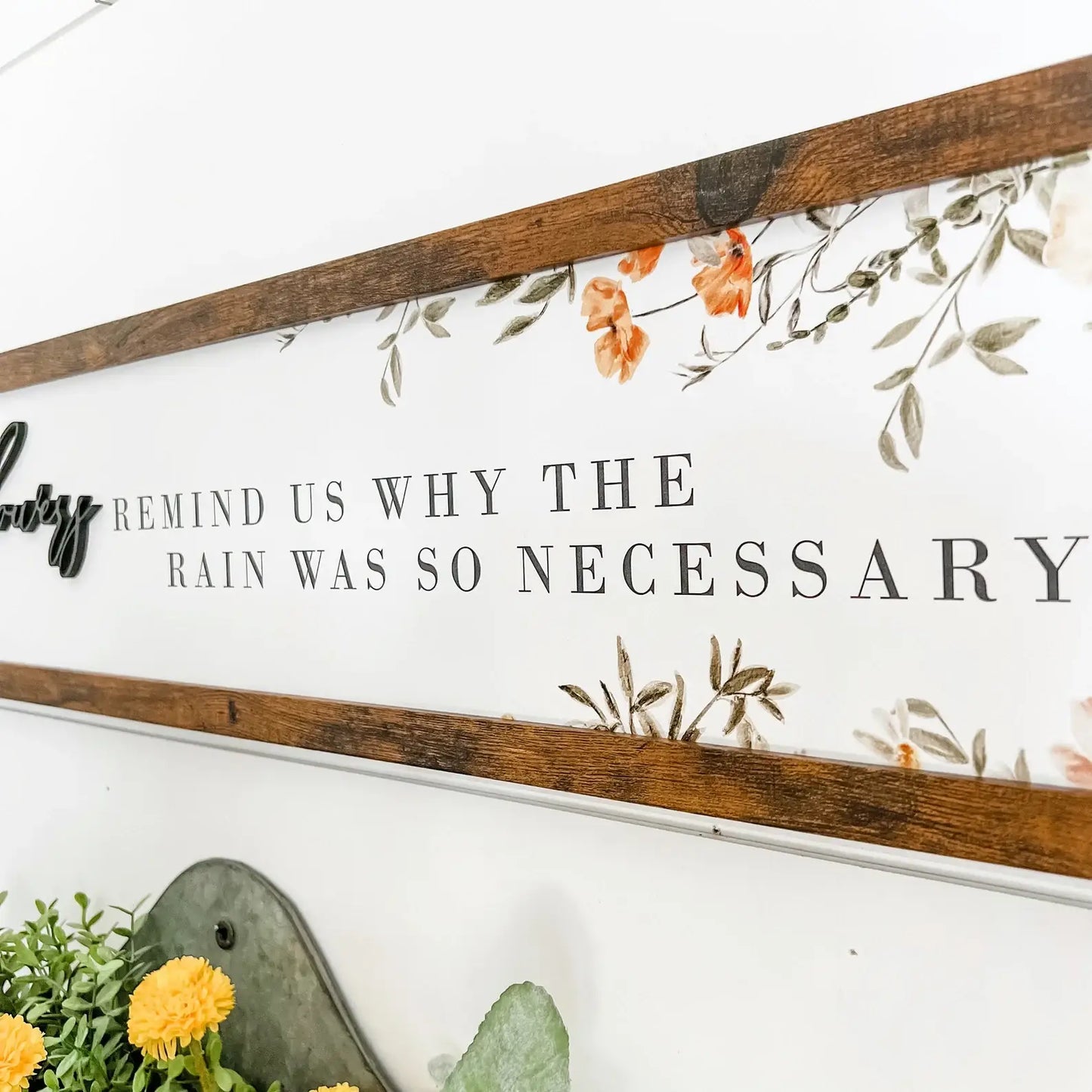 May the Flowers Remind Us Spring Quote Sign