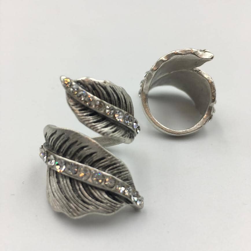 Twilight Feather crystal Ring