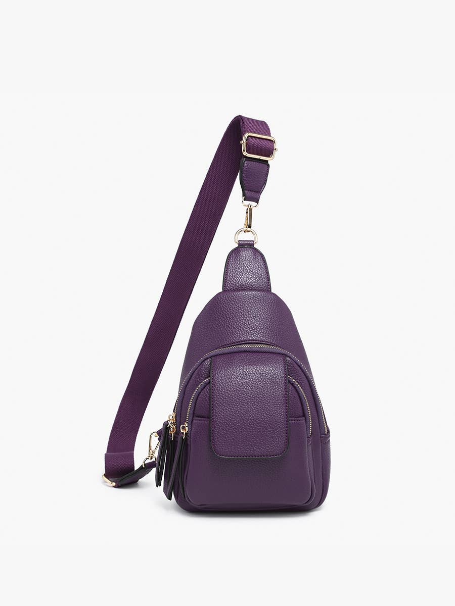M2532 Sophia Sling Bag w/ Flapover Pocket