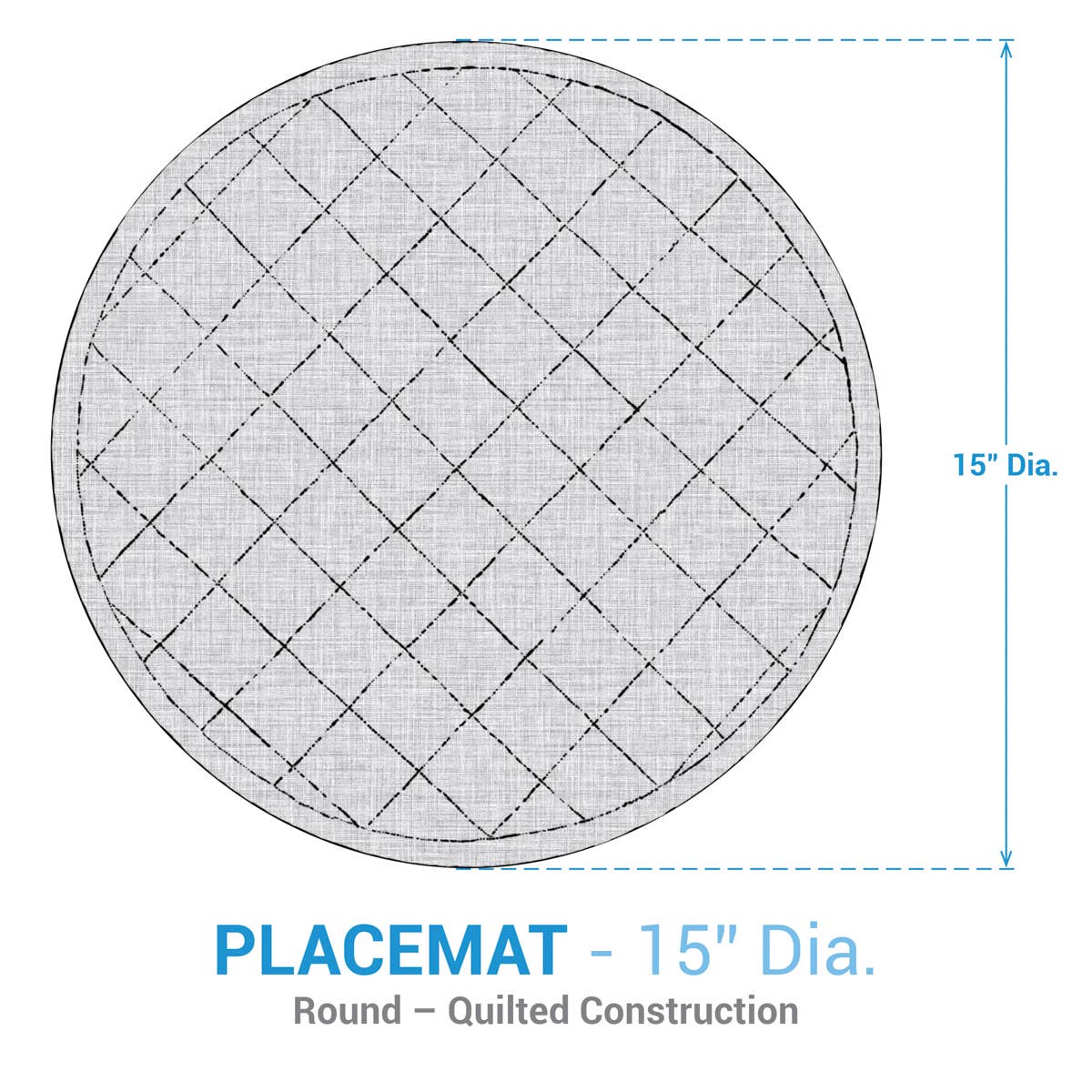 Up On The Housetop Quilted Placemat 15" Dia