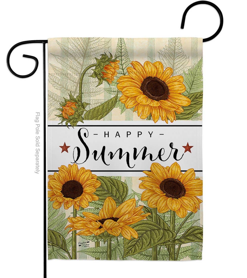 Happy Sunflowers Garden Floral Decor Flag
