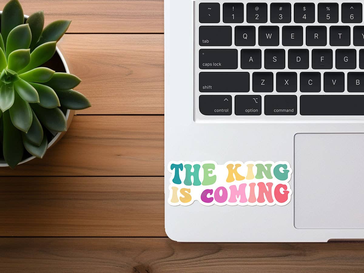 The King Is Coming | Retro | Nostalic | Christian Sticker