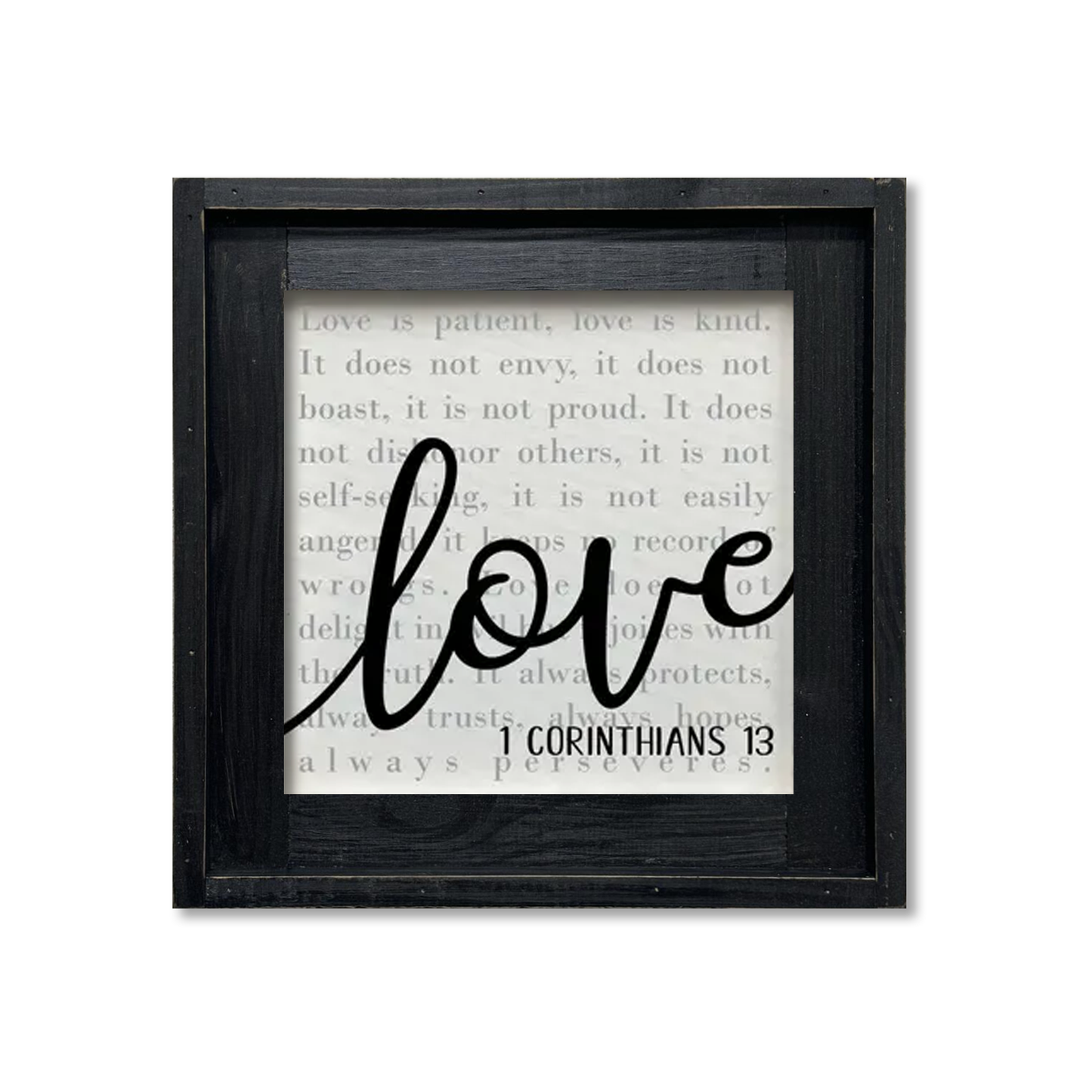 FRAMED CANVAS LOVE CORINTHIANS 13