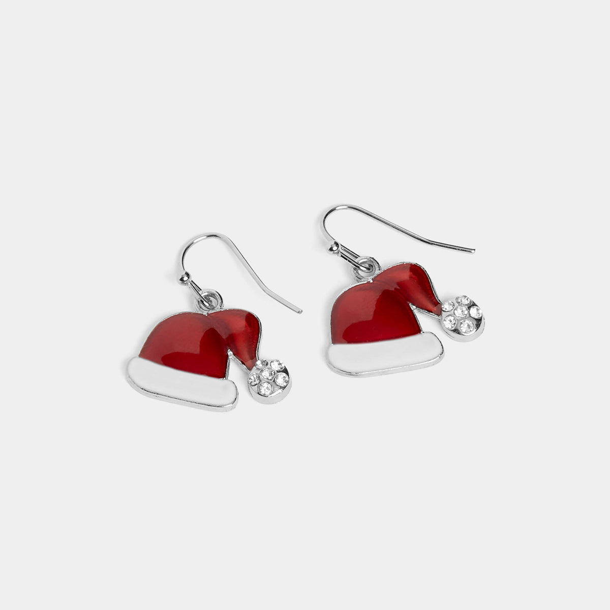 Enamel Santa Hat Earrings