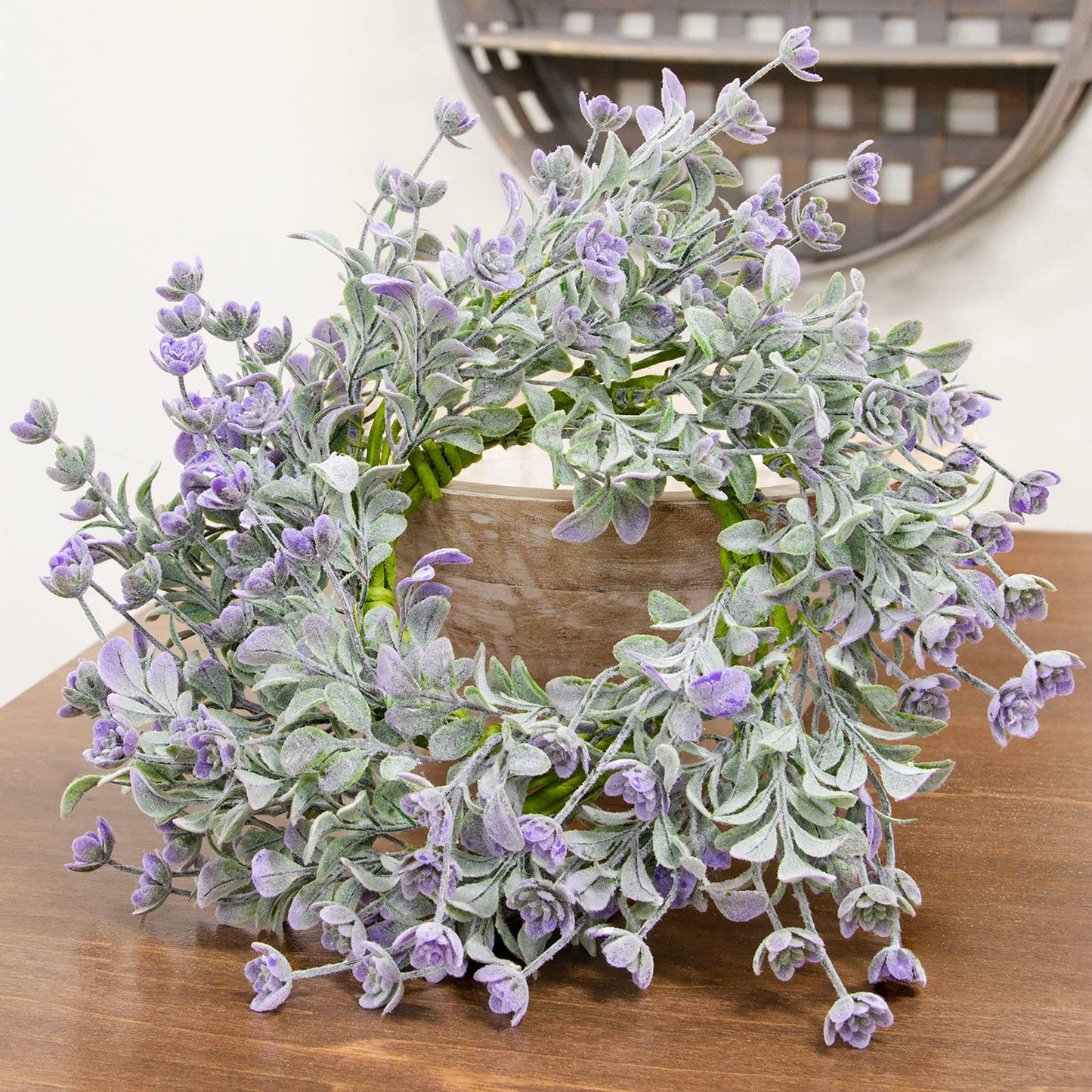 Dusk Lavender Buds Candle Ring, 3.5"