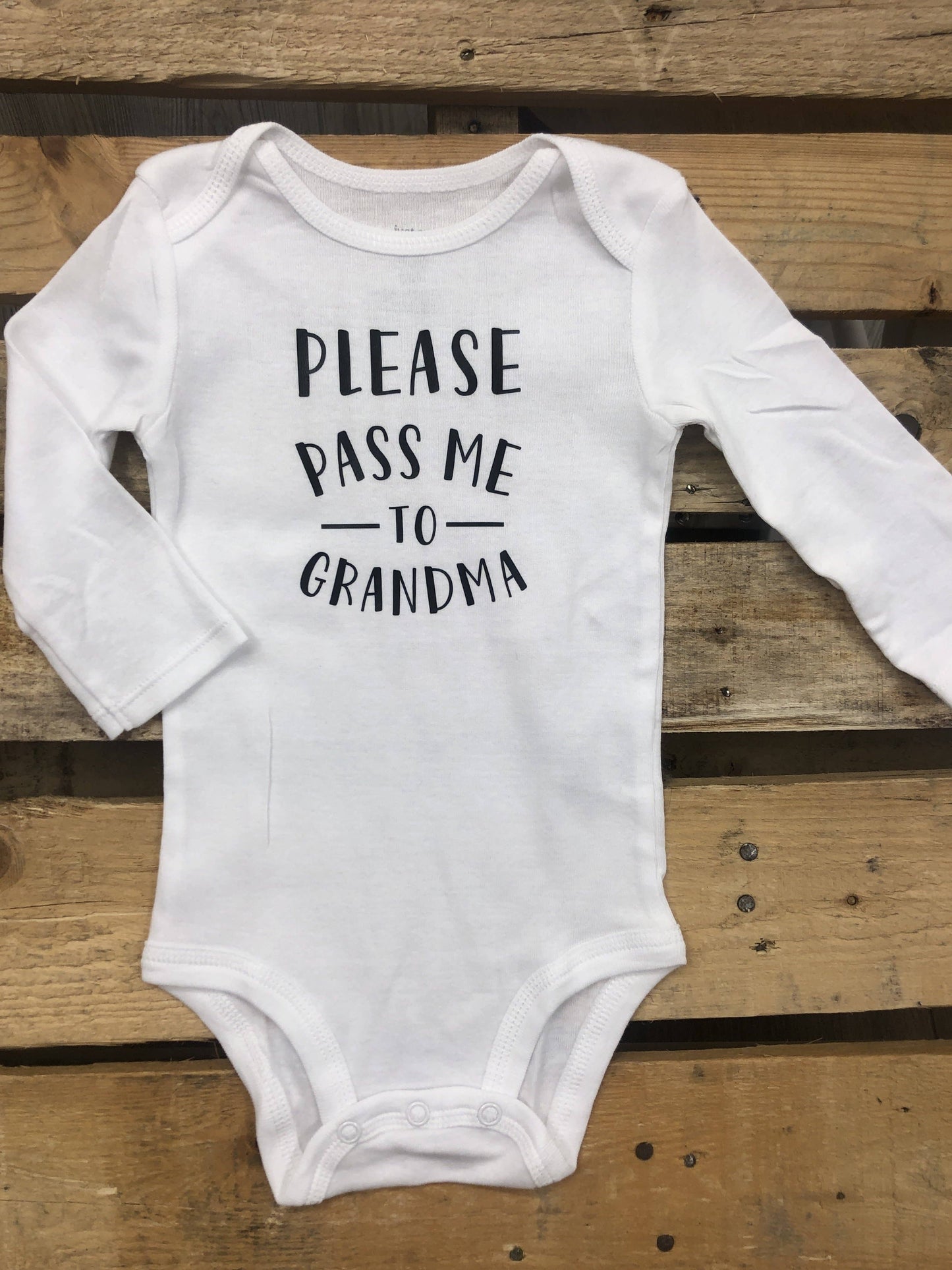 Please Pass Me To Grandma Baby Bodysuit