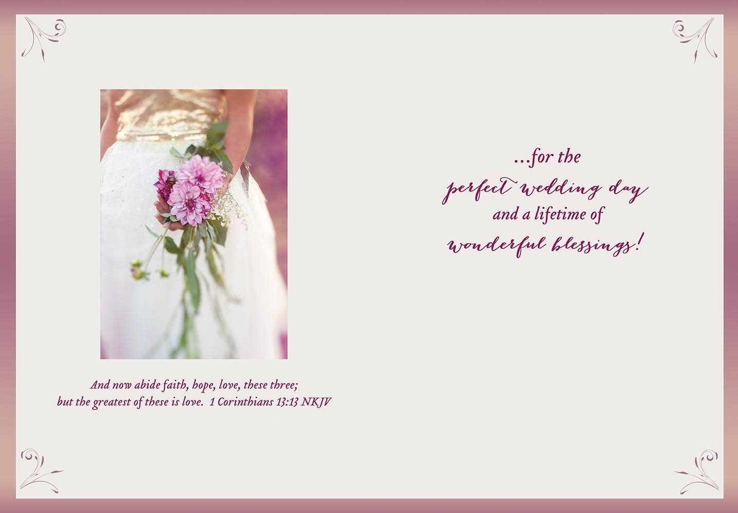 Bouquet - Faith Wedding Card