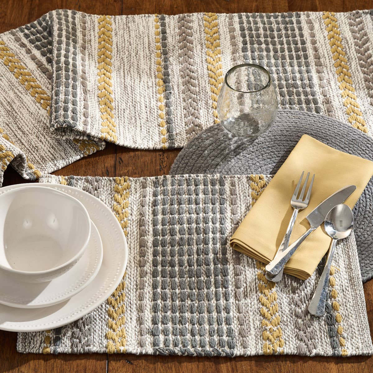 Sparrow Stripe Table Runner 54"L