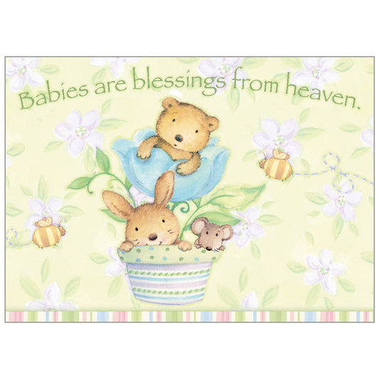 Petal Babies - Faith Baby Congratulations Value Card