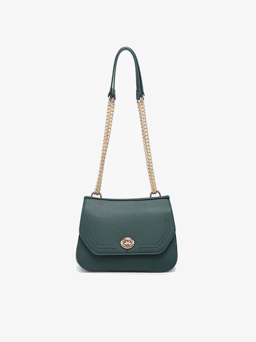 M2767 Lottie Twist Lock Crossbody Bag w/ Chain Strap