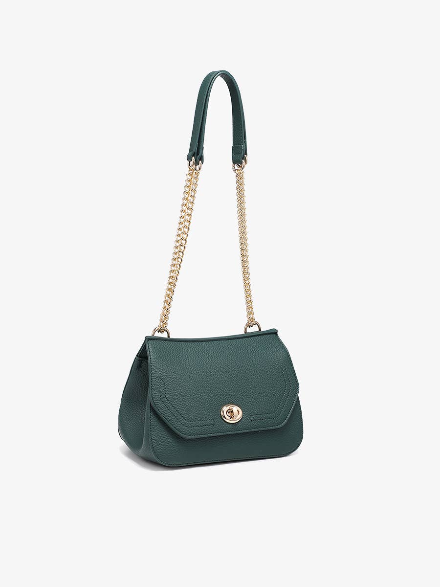 M2767 Lottie Twist Lock Crossbody Bag w/ Chain Strap