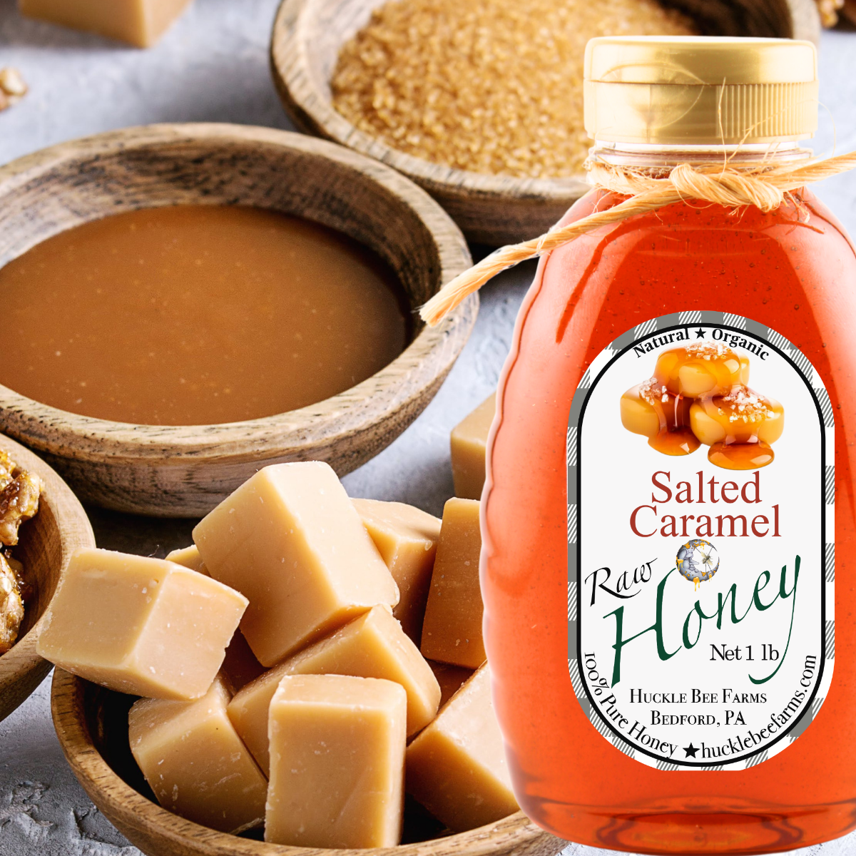 Salted Caramel Infused Raw Honey