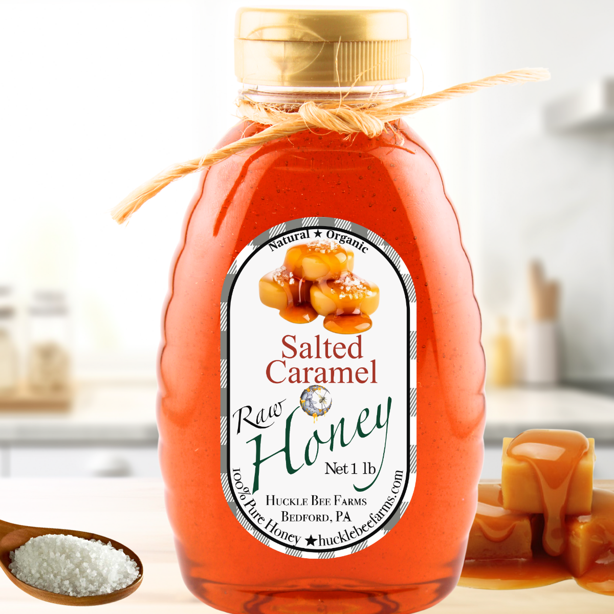 Salted Caramel Infused Raw Honey