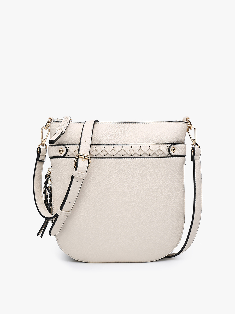 M2466 Esther Whipstitch Trim Round Crossbody