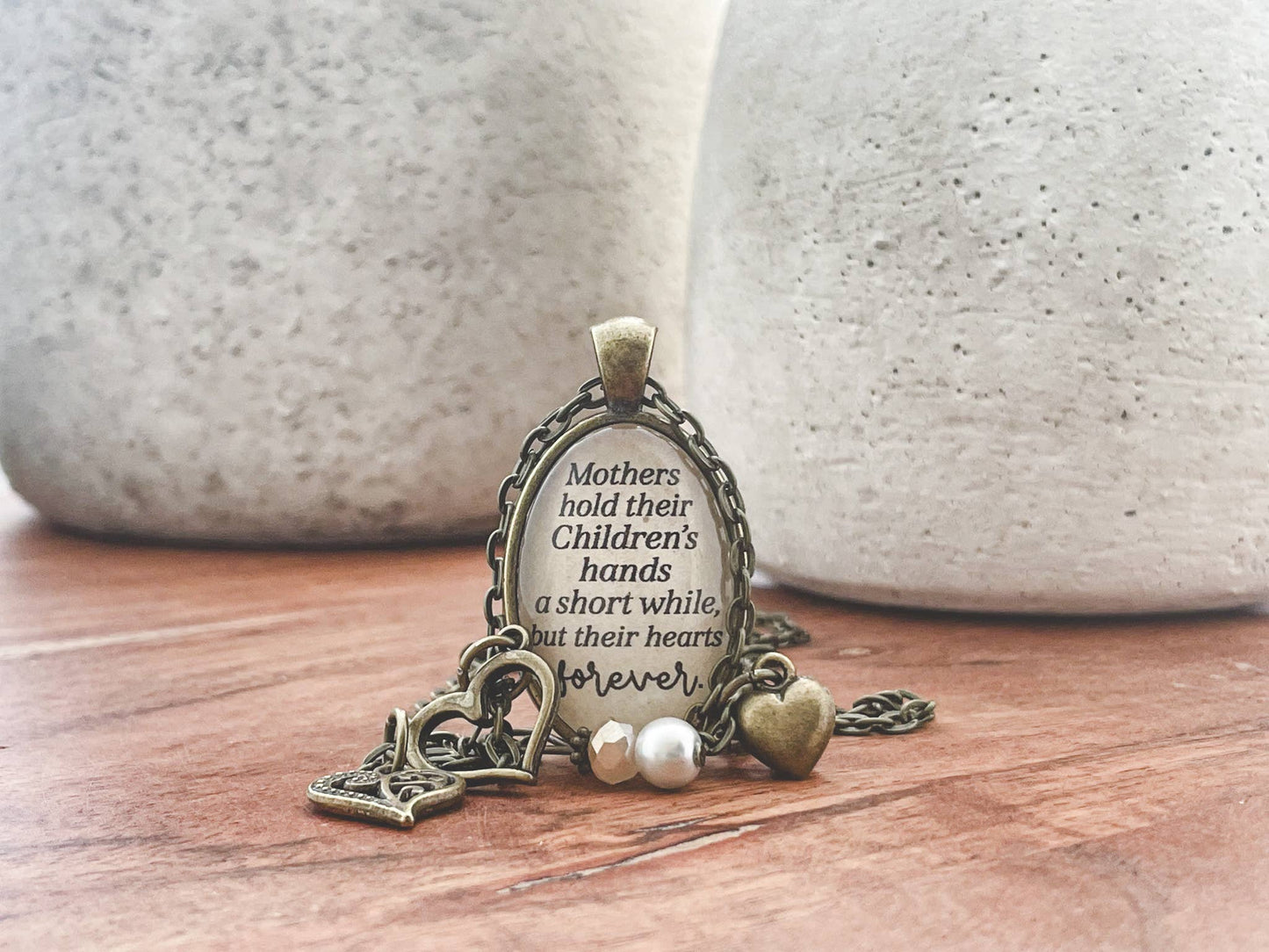 Mothers Hold Their Children's Hands Necklace Mother's Day