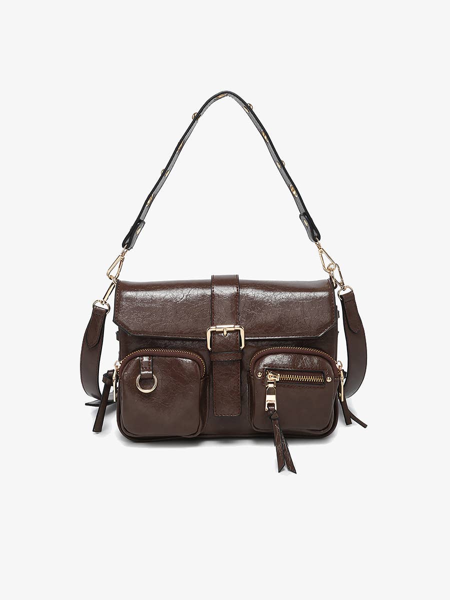 M2756 Valerie Gloss Multi-Compartment Shoulder Bag