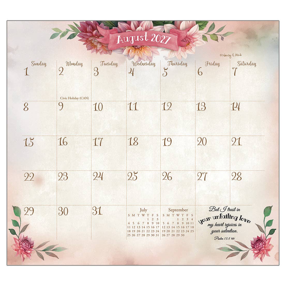 Faithful Heart & Home Faith 2027 Magnetic Calendar Pad
