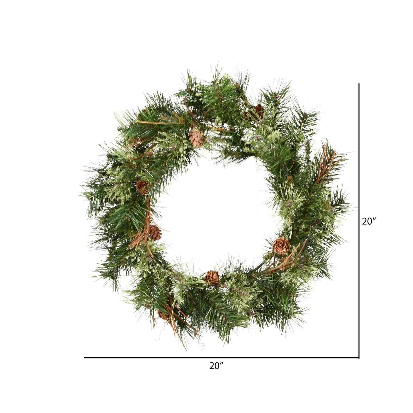 Vickerman 20" Mixed Country Pine Wreath 70T