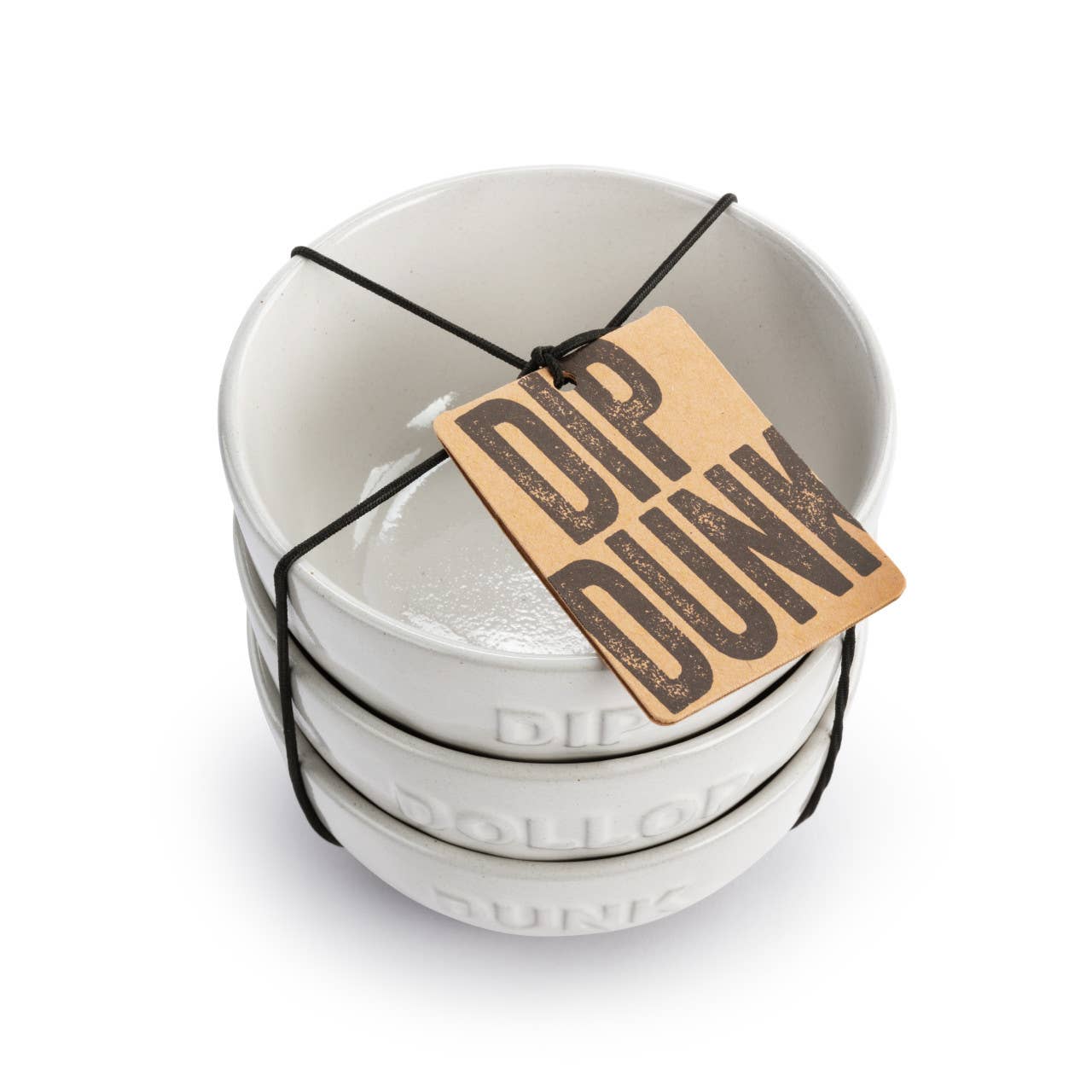 White Dollop Dipping Bowls - Set of 3
