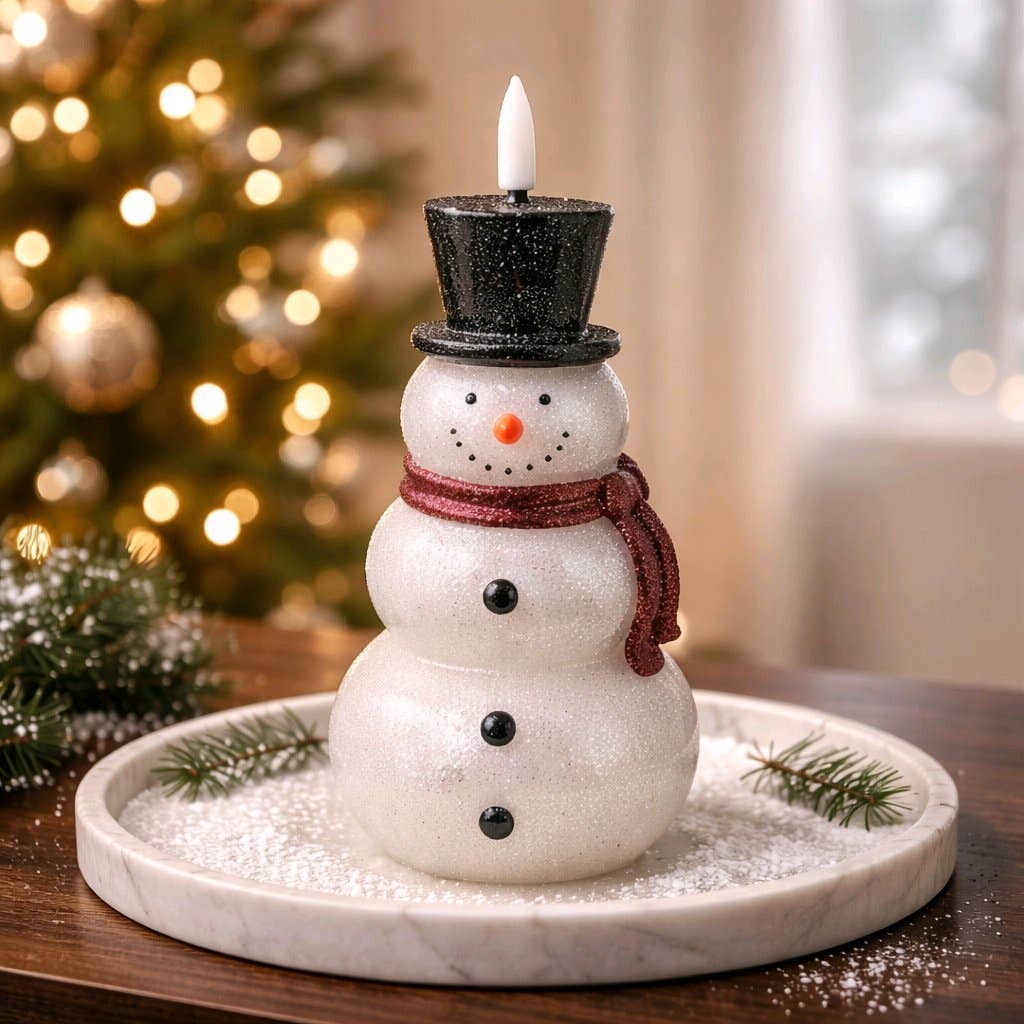 Realistic Flame Snowman 3x6in