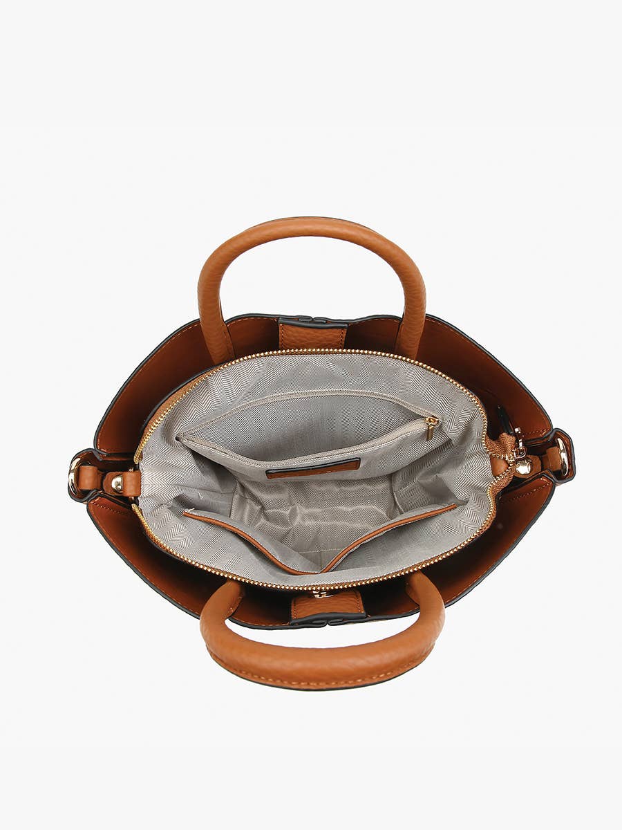 M2596 Ashton Shaped Paneled Hobo w/ Long Strap