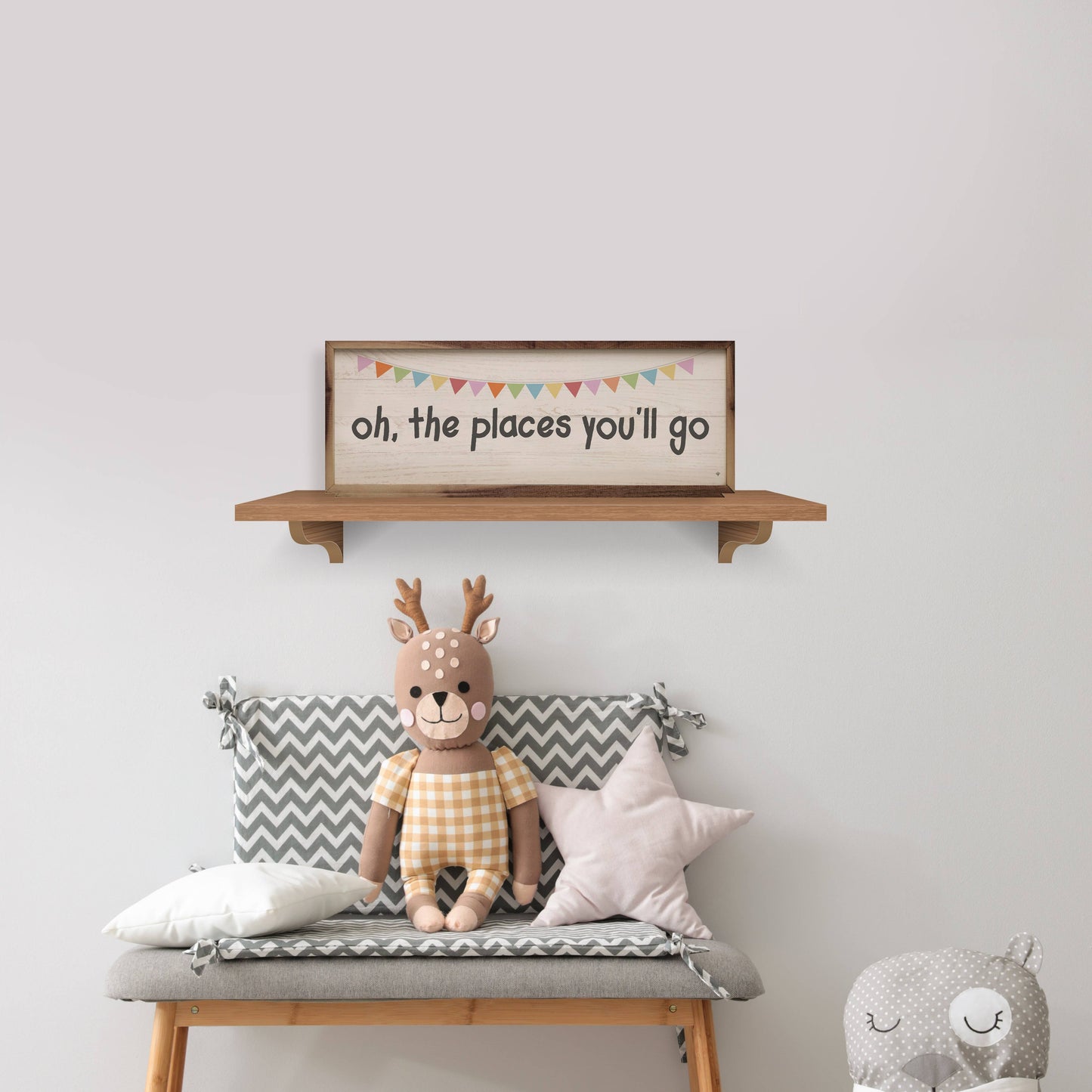 Oh The Places You'll Go Banner Whitewash