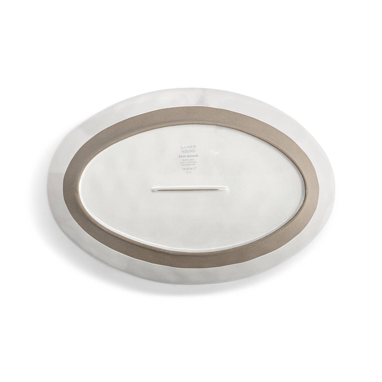 White Gather 'Round Platter