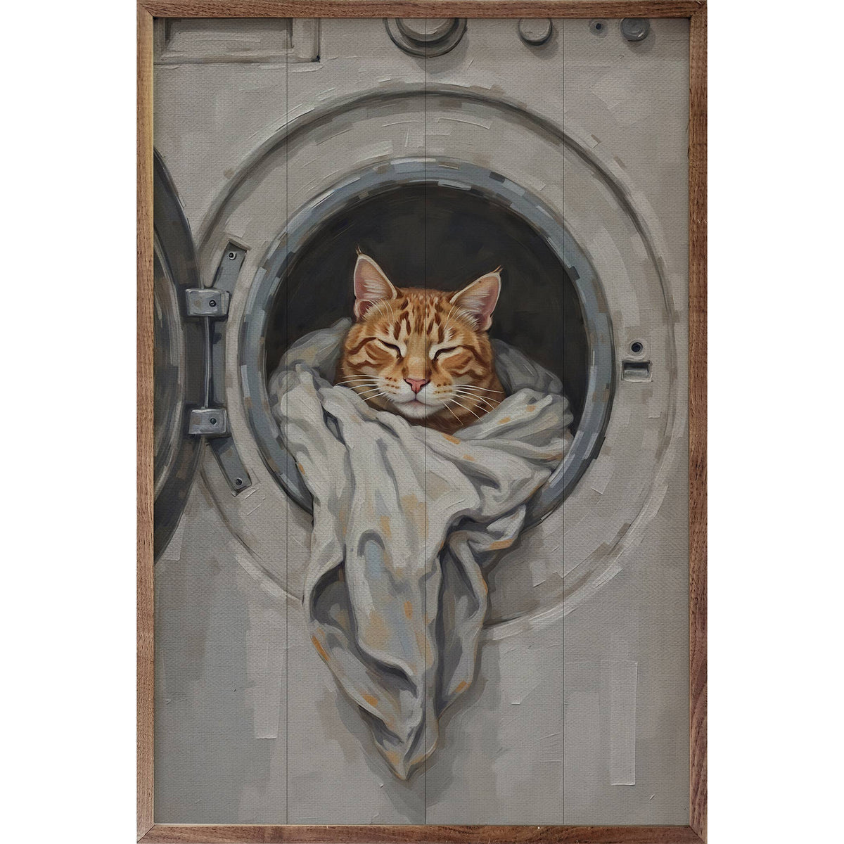 Orange Cat In Washing Machine