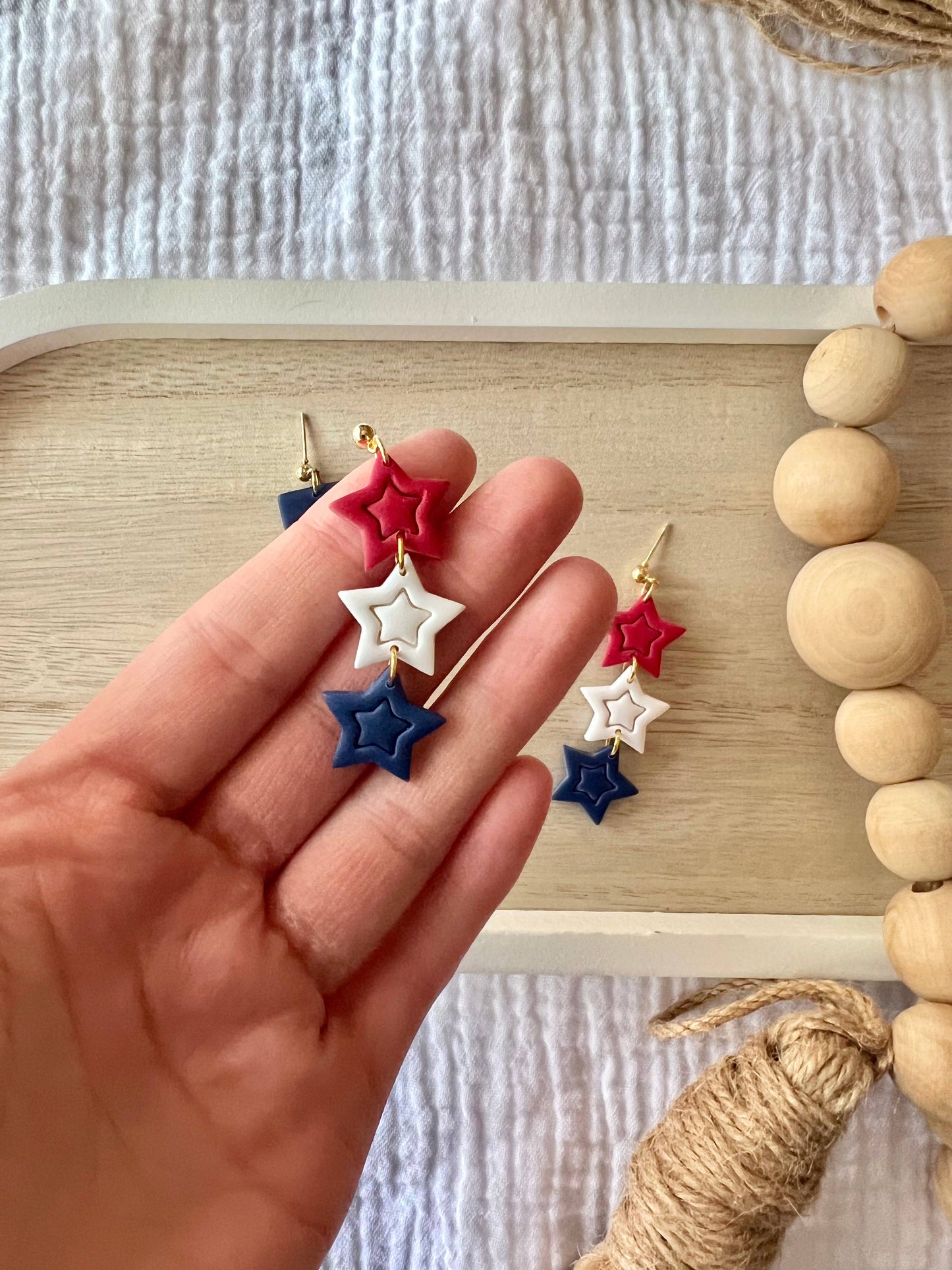 Fourth of July Earrings, Independence Day Earrings