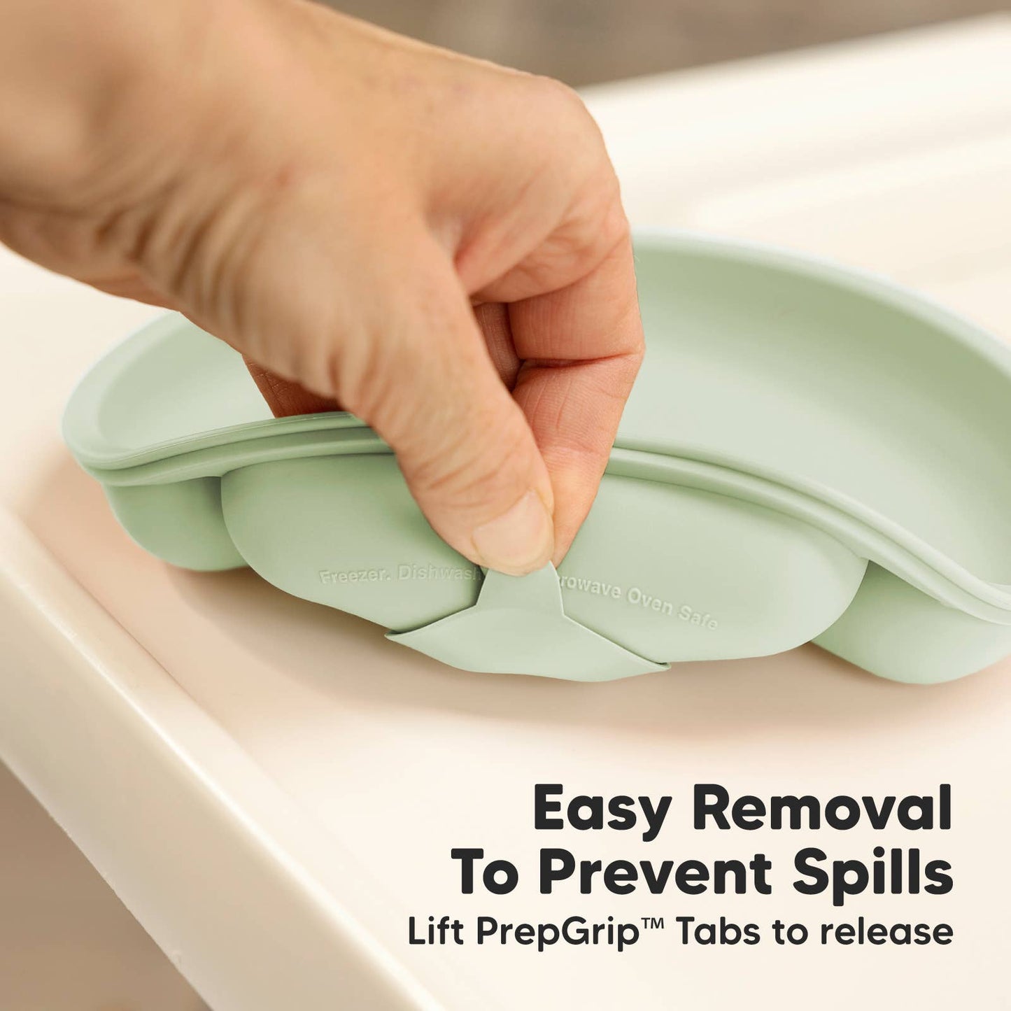 3-Pack Prep Suction Plates with Lids BPA-Free Baby Plate