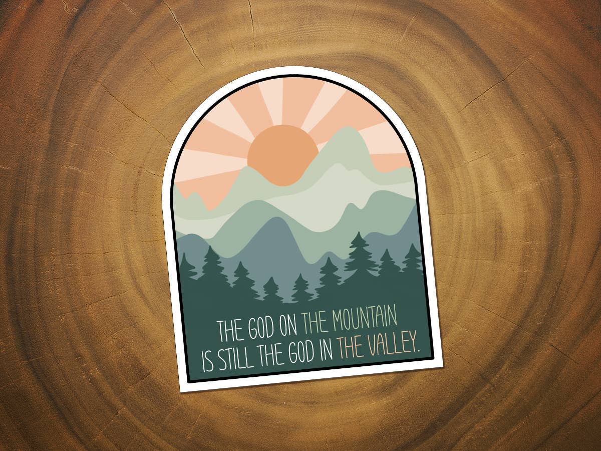 Mountain and Valley Sticker | Christian Sticker