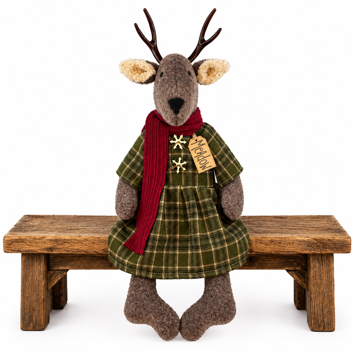 Meadow the White Tailed Deer – 18" Primitive Christmas