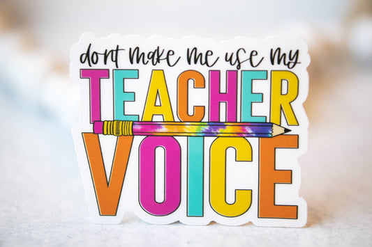 Teacher Voice Clear Sticker, 3x3