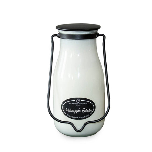 14 oz Milkbottle Candle: Pineapple Gelato